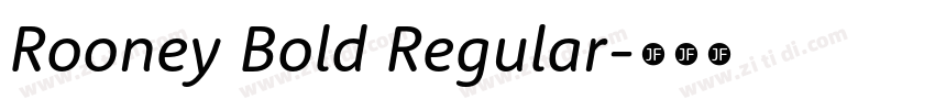 Rooney Bold Regular字体转换